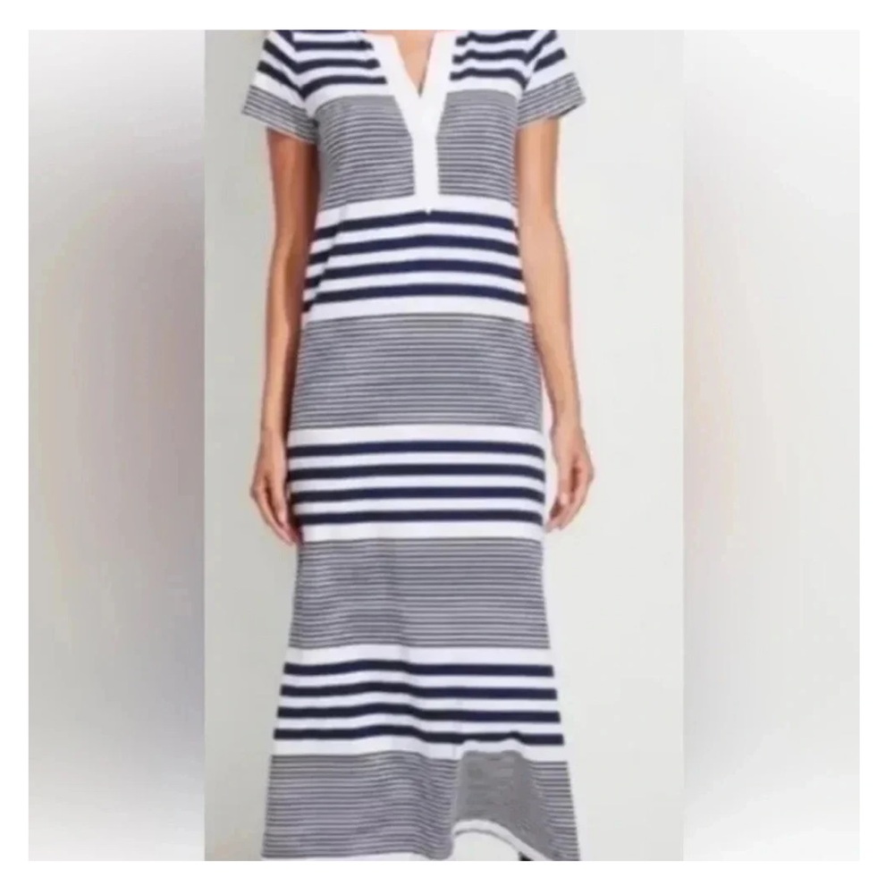 Vineyard Vines Edgartown Navy & White Striped Maxi Dress l XXS #preppy #summer